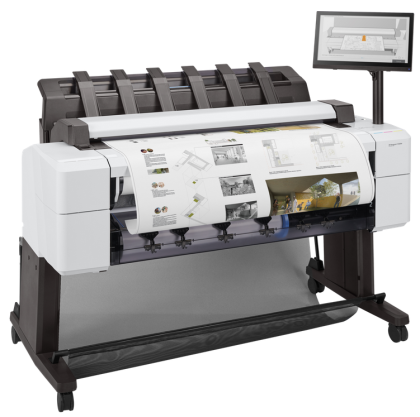 Plotter multifunctional HP DesignJet T2600dr PS 36 inch, A0,  2400x1200 DPI, RAM 8GB, retea, Wi-Fi, suport imprimanta, ecran tactil, starter toner.