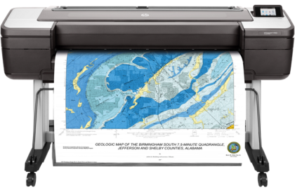 Plotter HP DesignJet T1700 44 inch, A0, 2400x1200 DPI, 500GB HDD, USB, retea, suport pentru imprimanta, starter toner.