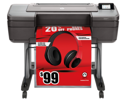 Plotter HP DesignJet Z6 24 inch, A1, 2400x1200DPI, RAM 4GB, 500GB HDD, USB, retea, suport pentru imprimanta, recipient pentru suporturi, starter toner.
