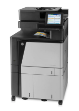 Imprimanta laser multifunctionala color A4, HP Color LaserJet Enterprise Flow  M880+,46 ppm, duplex, ADF, USB, Retea, ecran tactil, toner starter kit black si color 