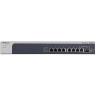 NETGEAR XS508M-100EUS 8-Port 10-Gigabit/Multi-Gigabit Ethernet Unmanaged Switch with 1 SFP+ Ports, Desktop and Rackmount - Black/Grey