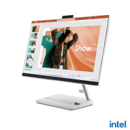 PC all-in-one Lenovo IdeaCentre 3 24IAP7 AIO, Procesor 13th Intel Core i7-13620H up to 4.90GHz, 23.8" FHD (1920x1080) UWVA anti-glare 250 nits, RAM 16GB (2x8GB) 3200 DDR4, 1 TB SSD M.2 PCIe NVMe, Intel UHD Graphics, culoare White, FreeDOS.