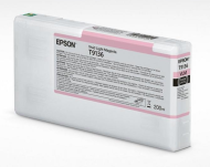 Cartus cerneala original Epson T9136 Vivid Light Magenta, pentru  Plotter Epson SureColor SC-P5000 STD, SC-P5000 Violet, capacitate 200ml