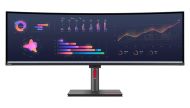 Monitor LED curbat Lenovo ThinkVision P49w-30, 49" DQHD (5120x1440), IPS, 350nits, 4ms, 60Hz, culoare Black