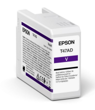 Cartus cerneala original Epson T47AD Singlepack Violet UltraChrome Pro, culoare violet, pentru Plotter Epson SureColor SC-P900, capacitate 50ml