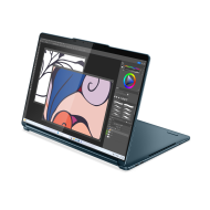 Laptop Lenovo Yoga Book 9 13IMU9, Procesor Intel Core Ultra 7 155U up to 4.8GHz, 2x 13.3" 2.8K (2880x1800) OLED 400nits gloss touch, ram 32GB soldered 7467Mhz LPDDR5x, 1TB SSD M.2 PCIe NVMe, Intel Graphics, culoare albastru, Windows11 Home
