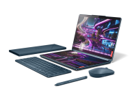 Laptop Lenovo Yoga Book 9 13IMU9, Procesor Intel Core Ultra 7 155U up to 4.8GHz, 2x 13.3" 2.8K (2880x1800) OLED 400nits gloss touch, ram 32GB soldered 7467Mhz LPDDR5x, 1TB SSD M.2 PCIe NVMe, Intel Graphics, culoare albastru, Windows11 Home