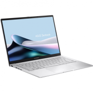 Laptop ASUS Zenbook 14 OLED, procesor Intel Core Ultra 9 185H, up to 5.1GHz, 14", 3K (2880 x 1800) OLED 400nits, RAM 32GB LPDDR5X, 1TB SSD M.2 PCIe NVMe, Intel Arc Graphics, culoare Foggy Silver, Windows 11 Pro