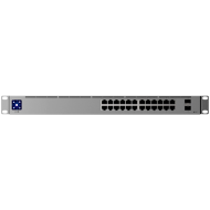 Ubiquiti 24-port, Layer 3 Etherlighting™ switch,  8 х 2.5 GbE PoE++ ports, 16 х GbE RJ45 ports including (8) PoE+ and (8) PoE++, 2 х 10G SFP+ ports