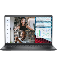 Laptop Dell Vostro 3530, Procesor Gen 13th Intel Core i7-1355U up to 5.0GHz, 15.6 inch FHD (1920x1080) IPS Anti-Glare 120Hz, RAM 16GB (2x8GB) DDR4 2666MHz, 512GB SSD M.2 PCIe NVMe, Intel Iris Xe Graphics, culoare Carbon Black, Windows 11 Pro