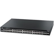 AS4610-54T, 48-Port GE RJ45 port + 4x10G SFP+, 2 port 20G QSFP+ for stacking, Broadcom Helix 4, Dual-core ARM Cortex A9 1GHz, dual 110-230VAC 150W hot-swappable PSUs, system fan-less design, PSUs w/ port-to-power airflow, RJ45 Console