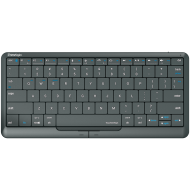 Prestigio Click&Touch 2, wireless multimedia smart keyboard with touchpad embedded into keys, auto-switch between keyboard and touchpad modes, touch multimedia sliders, left and right physical 