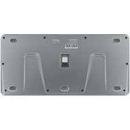 Click&Touch, wireless multimedia keyboard for Smart-TV with touchpad embedded into keys, auto-switch between keyboard and touchpad, connect to 5 devices via Bluetooth, USB dongle and Type-C, LED status indicators, built-in battery, space grey color
