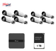 KIT8  MILESIGHT BULLET 2MP NVR 8 CANALE