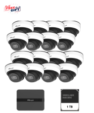 KIT16 MILESIGHT DOME 2MP NVR 16 CANALE