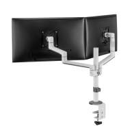Suport dublu mon. birou NM 17"-27" alb