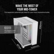 CR Case iCUE L 6500X RGB Mid-Tower White