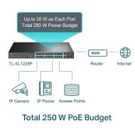 TPL SW 24P-FE 2P-GB UNMNGD RM POE
