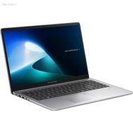  Laptop ASUS ExpertBook P1 P1503CVA-NJ0923 de culoare argintie, deschis, văzut dintr-un unghi din dreapta, profil lateral.