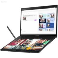 ASUS Zenbook Duo UX8406CA-PZ166X utilizare stylus pe ecranul inferior in mod dual screen.