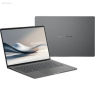 ASUS ZenBook A14 OLED UX3407RA-QD027X deschis si inchis demonstrand designul subtire.