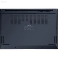 Laptop ASUS Zenbook 14 OLED UX3405CA-PP310X vedere de dedesubt inchis cu grile ventilatie.