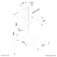 NM PC Under Desk Mount 13-23cm, argintiu