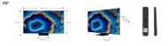 Mini LED TV 4K 75''(190cm) TCL 75C805