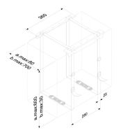 NM PC Mount UnderDesk 60/70cm