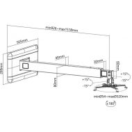 Sopar sup. videopr perete 92-151cm negru