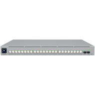 Ubiquiti network switch ECS-24-PoE-EU Enterprise-grade 24-port, Layer 3 Etherlighting PoE+++ switch with high-capacity 10 GbE RJ45 and 25G SFP28 connections for high availability system design, (16) 10 GbE, (8) 2.5 GbE ports, all PoE+++ (90W capable,