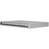 Ubiquiti Layer 3 switch with (24) 10GbE RJ45 ports and (2) 25G SFP28 ports