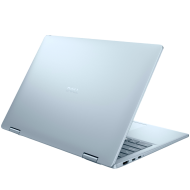 Laptop Dell 14 Plus 2-in-1, Procesor Intel Core Ultra 7 256V up to 4.8GHz, 14" FHD+ (1920x1200) IPS anti-glare 300nits, touch, ram 16GB on board 8533MHz LPDDR5x, 1TB SSD M.2 PCIe NVMe, Intel® Arc graphics, culoare Ice Blue, Windows11 Pro
