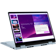 Laptop Dell 14 Plus 2-in-1, Procesor Intel Core Ultra 7 256V up to 4.8GHz, 14" FHD+ (1920x1200) IPS anti-glare 300nits, touch, ram 16GB on board 8533MHz LPDDR5x, 1TB SSD M.2 PCIe NVMe, Intel® Arc graphics, culoare Ice Blue, Windows11 Pro