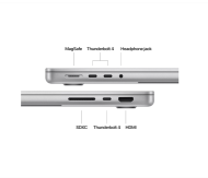 Laptop Apple MacBook Pro 14.2", Procesor Apple M4 CPU cu 10 nuclee, GPU cu 10 nuclee, 14.2"(3024 x 1964) IPS 500nits, ram 32GB, 1TB SSD, tastatura INT, culoare Silvert, macOS Sequoia