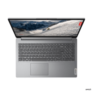 Laptop Lenovo IdeaPad 1 15AMN7, Procesor AMD Ryzen 3 7320U up to 4.1Ghz, 15.6" FHD (1920x1080) TN 220nits Anti-glare, ram 16GB soldered 5500MHz LPDDR5, 512GB SSD M.2 PCIe NVMe, AMD Radeon™ 610M Graphics, culoare Grey, No OS