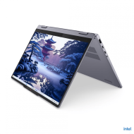 Laptop Lenovo IdeaPad 5 2-in-1 14IAL10, Procesor Intel Core Ultra 5 225H up to 4.9GHz,14" WUXGA(1920x1200)OLED 500nits (peak)/400nits (typical) Glossy, touch,ram 16GB soldered 8000Mhz LPDDR5x,1TB SSD M.2 PCIe NVMe,Intel Arc 130T GPU,culoare Grey,No OS