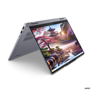 Laptop Lenovo IdeaPad 5 2-in-1 14AKP10, Procesor  AMD Ryzen AI 7 350 up to 5.0Ghz, 14" WUXGA(1920x1200)OLED 500nits (peak)/400nits (typical) Glossy,touch,ram 24GB soldered 7500Mhz LPDDR5x,1TB SSD M.2 PCIe NVMe,AMD Radeon 860M Graphics,culoare Grey,No OS