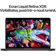 Laptop Apple MacBook Pro 14", Procesor Apple M5, CPU cu 10 nuclee, GPU cu 10 nuclee, 16 nuclee Neural Engine, 14.2"(3024 x1964) Liquid Retina XDR 1000nits, ram 32GB, 512GB SSD, tastatura INT, culoare Space Black, macOS Tahoe