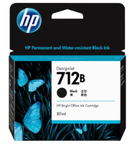 Cartus cerneala original HP 712B, culoare black, pentru HP DesignJet T210, T230, T250, T630, T650, capacitate 80ml