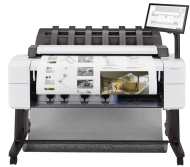 Plotter multifuctional  HP DesignJet T2600 PS 36 inch, A0, 2400x1200 DPI, RAM 8GB, HDD 500 GB,  retea, Wi-Fi, suport  pentru imprimanta si recipient pentru suporturi media,ecran tactil, starter toner.