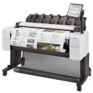 Plotter multifunctional HP DesignJet T2600dr PS 36 inch, A0,  2400x1200 DPI, RAM 8GB, retea, Wi-Fi, suport imprimanta, ecran tactil, starter toner.