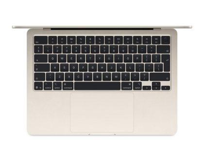Laptop Apple MacBook Air 13", Procesor Apple M4 CPU cu 10 nuclee, GPU cu 10 nuclee, 13.6"(2560 x 1664) IPS 500nits, ram 24GB, 512GB SSD, tastatura INT, culoare Starlight, macOS Sequoia