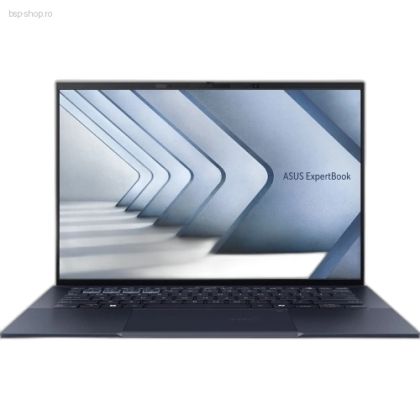 Laptop ultraportabil ASUS ExpertBook B9 OLED B9403CVAR-KM1350X vedere frontala ecran activ Windows.