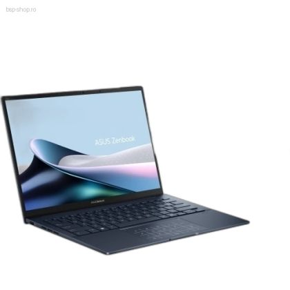 Laptop ASUS Zenbook 14 OLED UX3405CA-PZ314X deschis privit din unghi stanga.
