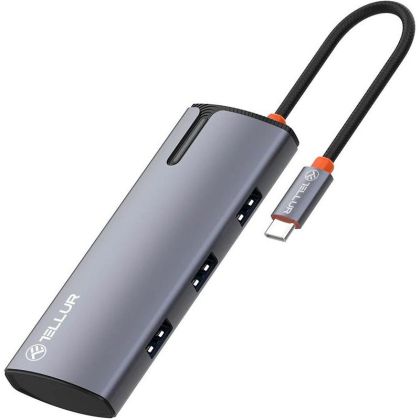 Hub USBC 3.0 Tellur Basic, 4 port, gri