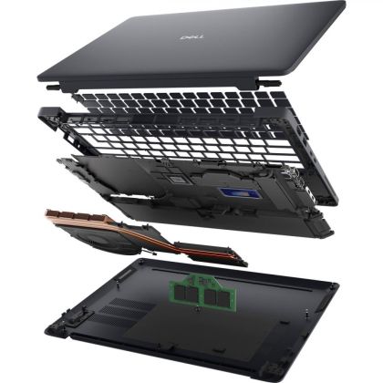 Laptop Dell Pro Max 14 MC14250, Procesor Intel Core Ultra 7 265H vPro up to 5.3GHz, 14" FHD+ (1920x1200) WVA anti-glare 300nits, ram 32GB (1x32GB) 7500MHz DDR5, 1TB SSD M.2 PCIe NVMe, NVIDIA RTX PRO 500 Blackwell 6GB GDDR7, culoare black, Linux
