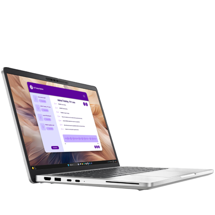 Laptop Dell Pro 13 Plus, Procesor Intel Core Ultra 7 265U vPro up to 5.3GHz, 13.3" FHD+ (1920x1080) anti-glare 300nits, ram 16GB (1x16GB) 5600MHz DDR5, 512GB SSD M.2 PCIe NVMe, Intel Graphics, culoare silver,  Windows11 Pro