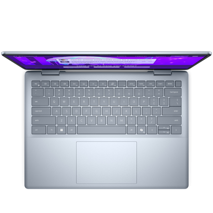 Laptop Dell 14 Plus, Procesor Intel Core Ultra 9 288V up to 5.1GHz, 14" 2.5k (2560x1600) anti-glare 300nits, ram 32GB onboard 8533MHz LPDDR5x, 1TB SSD M.2 PCIe NVMe, Intel Arc graphics, culoare Ice Blue, Windows11 Pro