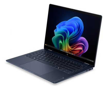 Laptop HP EliteBook X Flip G2i, Procesor Intel Core Ultra X7 358H up to 4.8GHz, 14" 2.8k (2880x1800) OLED 500nits, touch, ram 32GB 9600MHz LPDDR5x, 1TB SSD M.2 PCIe NVMe, Intel Arc B390 graphics, culoare Atmospheric Blue, Windows11 Pro